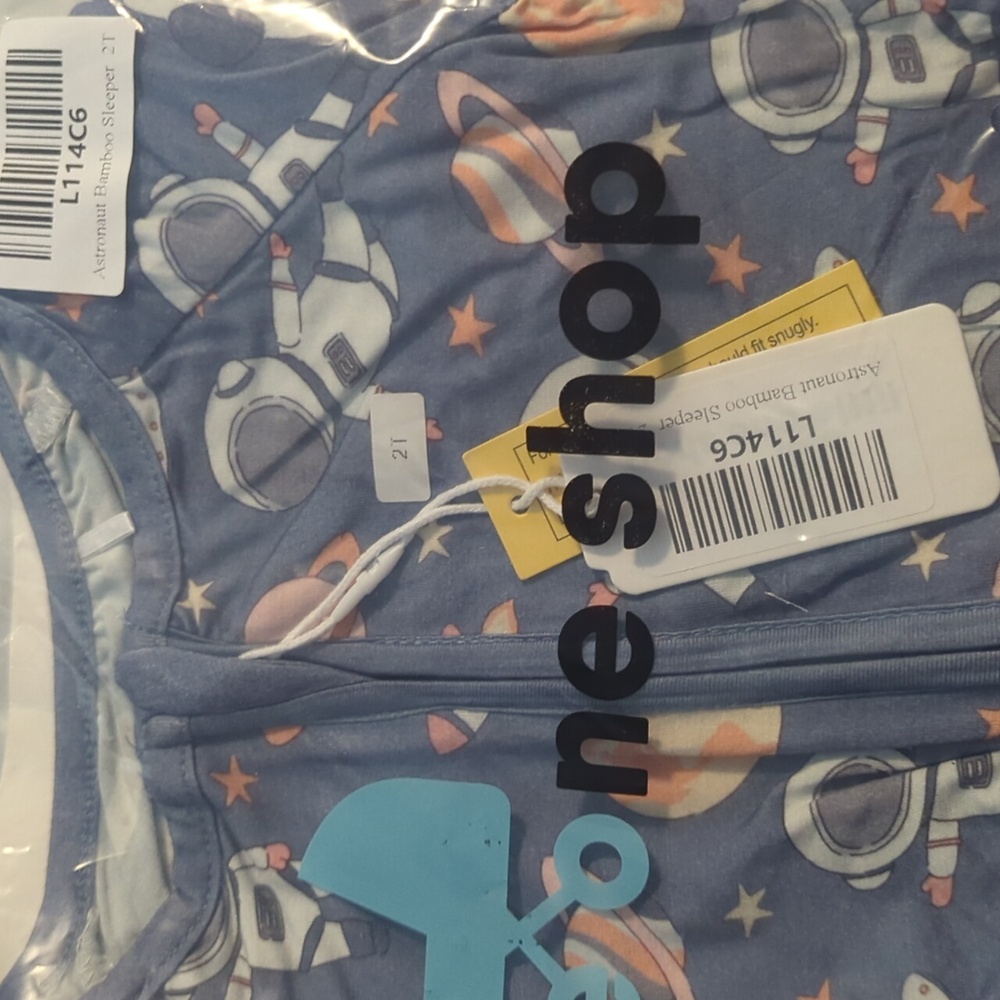 Little One Shop Astronaut Bamboo Sleeper- 2T - Picture 2 of 2